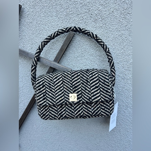 ANINE BING Nico Bag in Cream & Black Fishbone New with Tags! - Picture 10 of 16